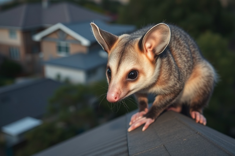 Possum in Montrose residential area